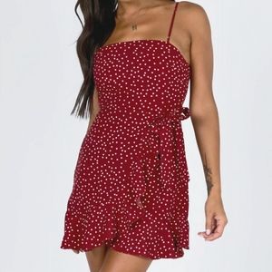 Princess Polly Caesura Polka Dot Mini Dress